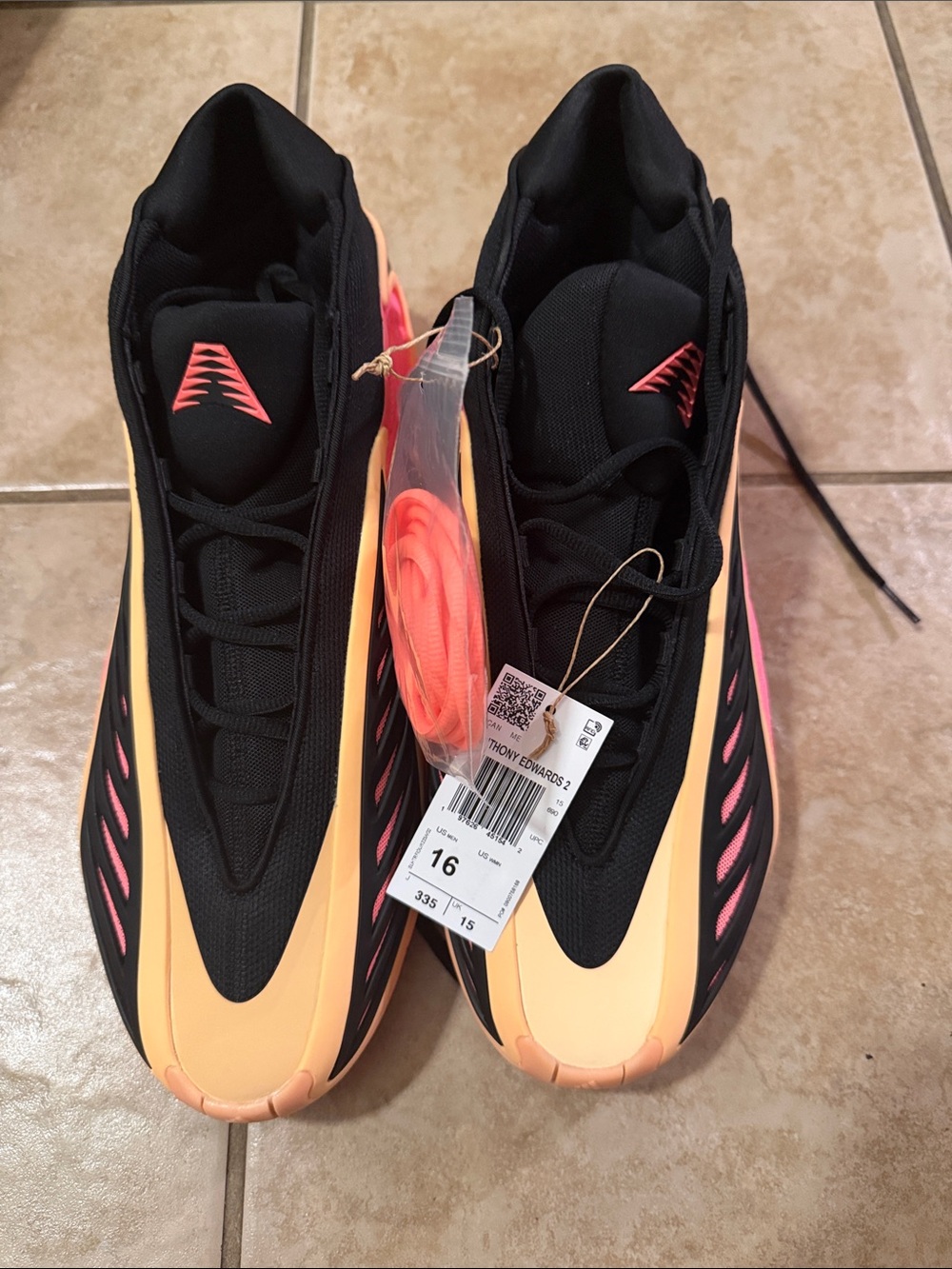 Anthony Edwards 2 Men’s Basketball Shoes Size 16 Pink Orange Black NWT